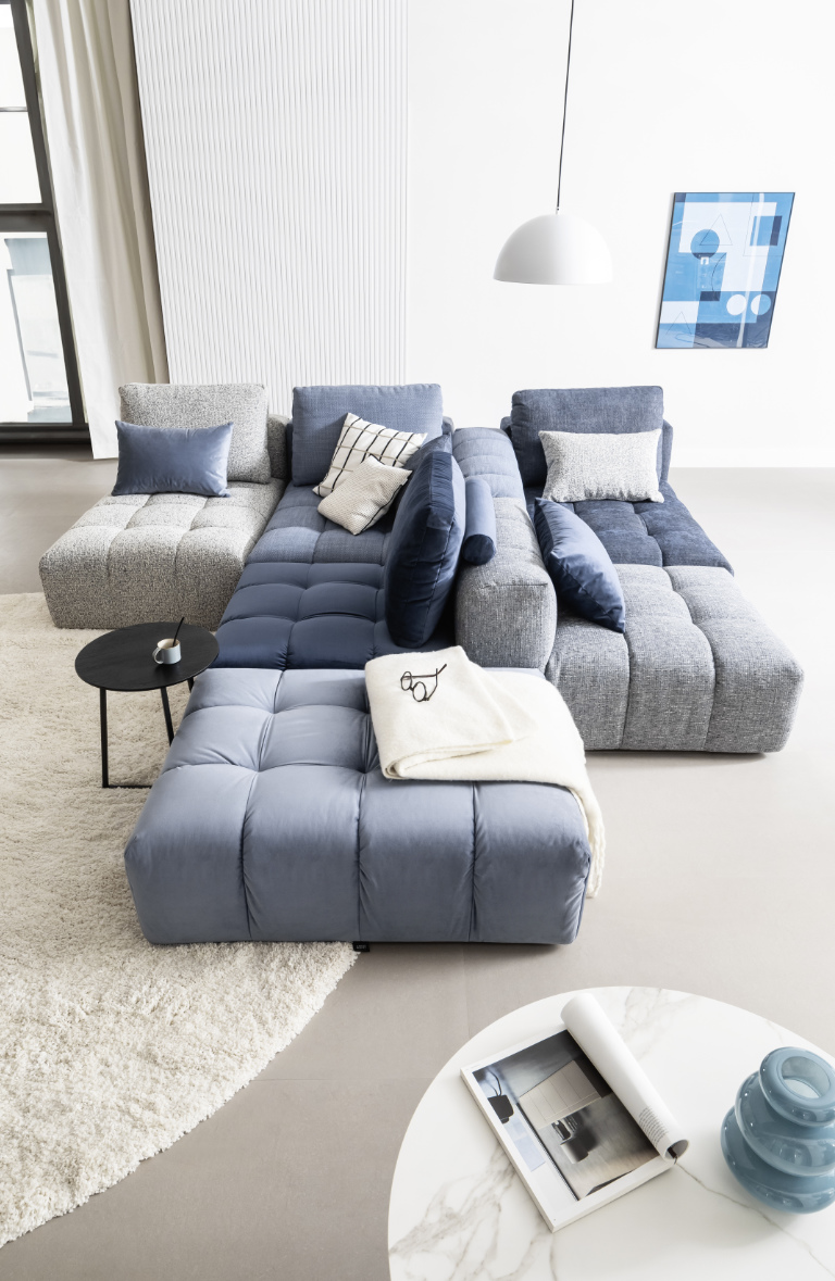 Couch SCHÖNER_WOHNEN_Kollektion Blau Machen