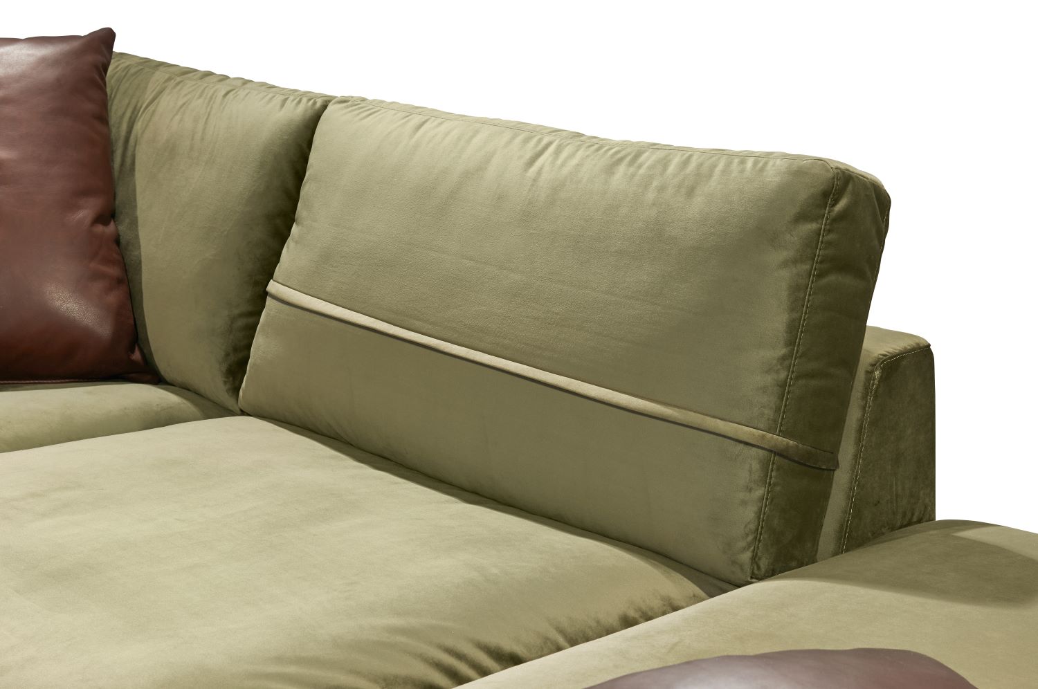 Velvet Ecksofa mit Rückenkissenvariante SCHÖNER WOHNEN-Sofas