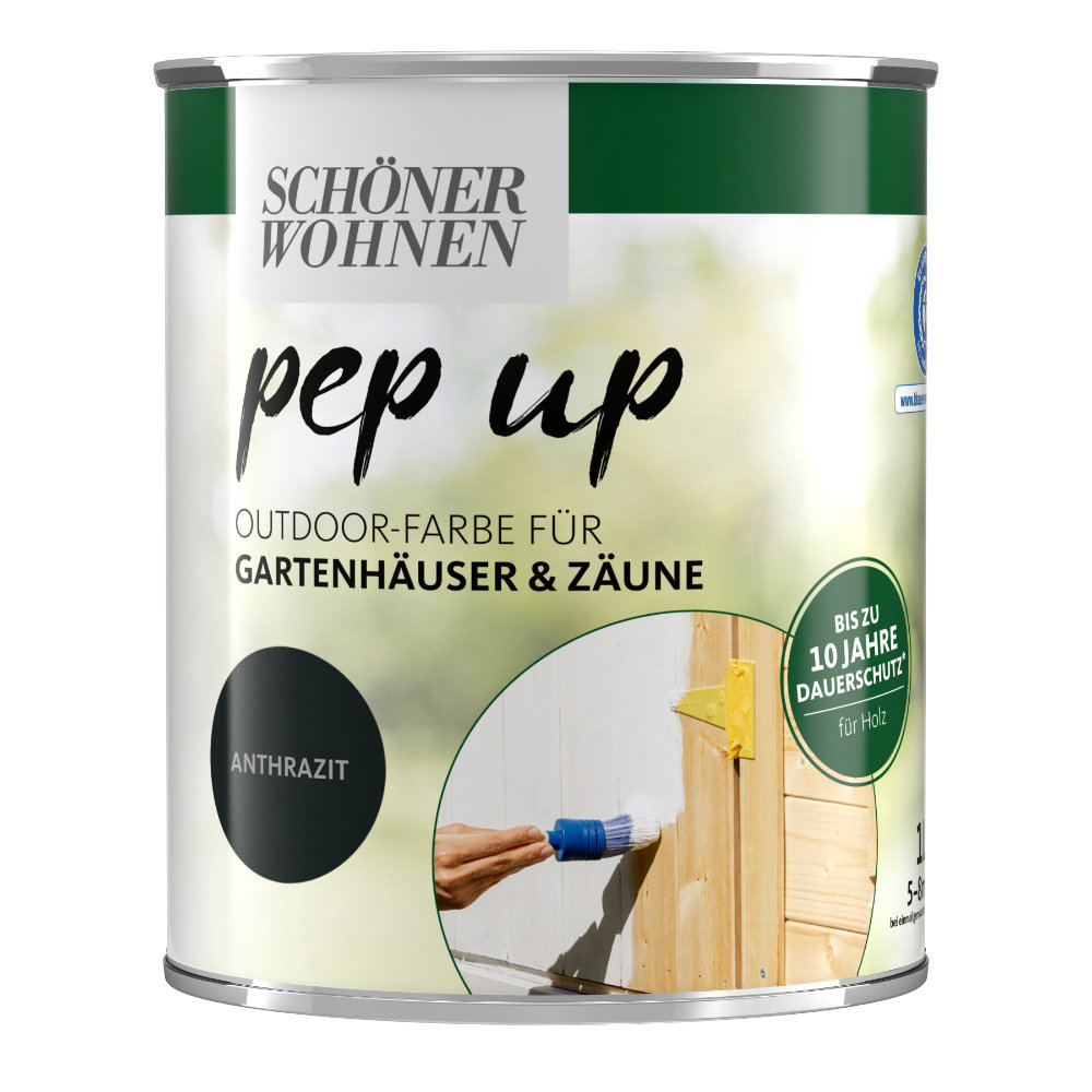 Schöner Wohnen Kollektion pep up Outdoor Farbe für Gartenhäuser & Zäune