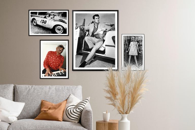 helles Wohnzimmer mit Kunstdrucken Stars SCHÖNER WOHNEN Kollektion Bilder
