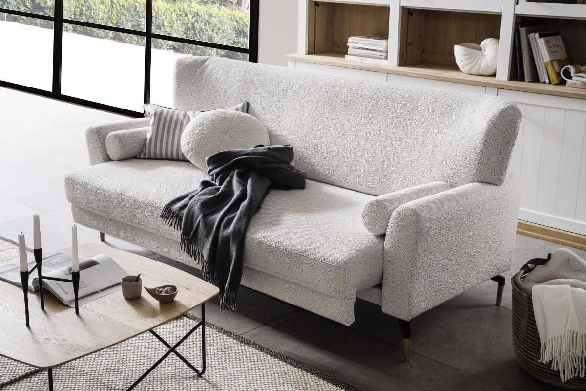 Hellbeiges Sofa AMADEO mit Funktion SCHÖNER WOHNEN-Kollektion Serie AMADEO