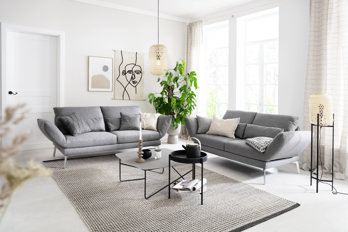 Weißewandfarbe im Wohnzimmer SCHÖNER WOHNEN-Weiß