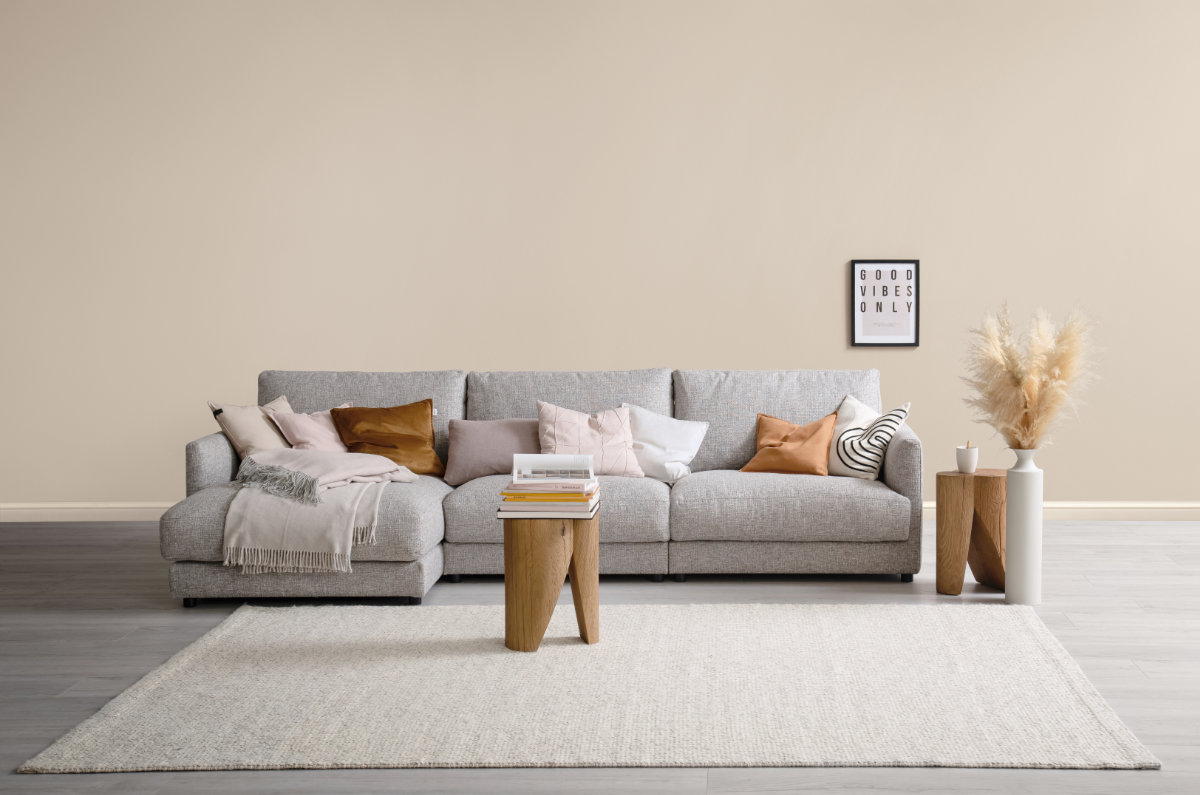 Trendfarbe Cosy im Wohnzimmer SCHÖNER-WOHNEN-Farbe