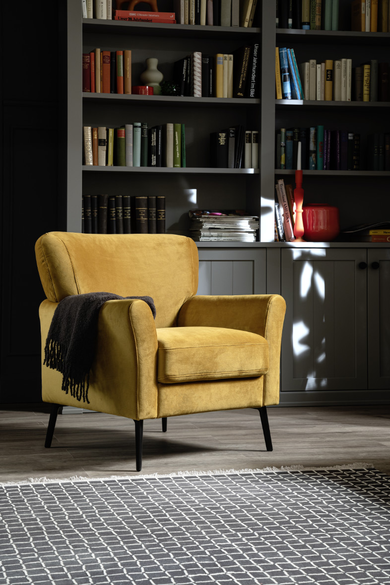 Sessel AMADEO in gelb SCHÖNER WOHNEN-Kollektion Serie AMADEO
