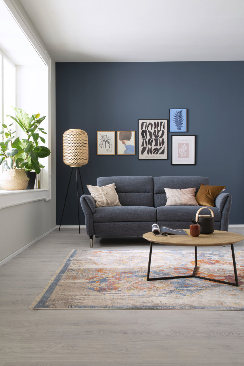 Wohnzimmer in Blautönen SCHÖNER WOHNEN-Farbe
