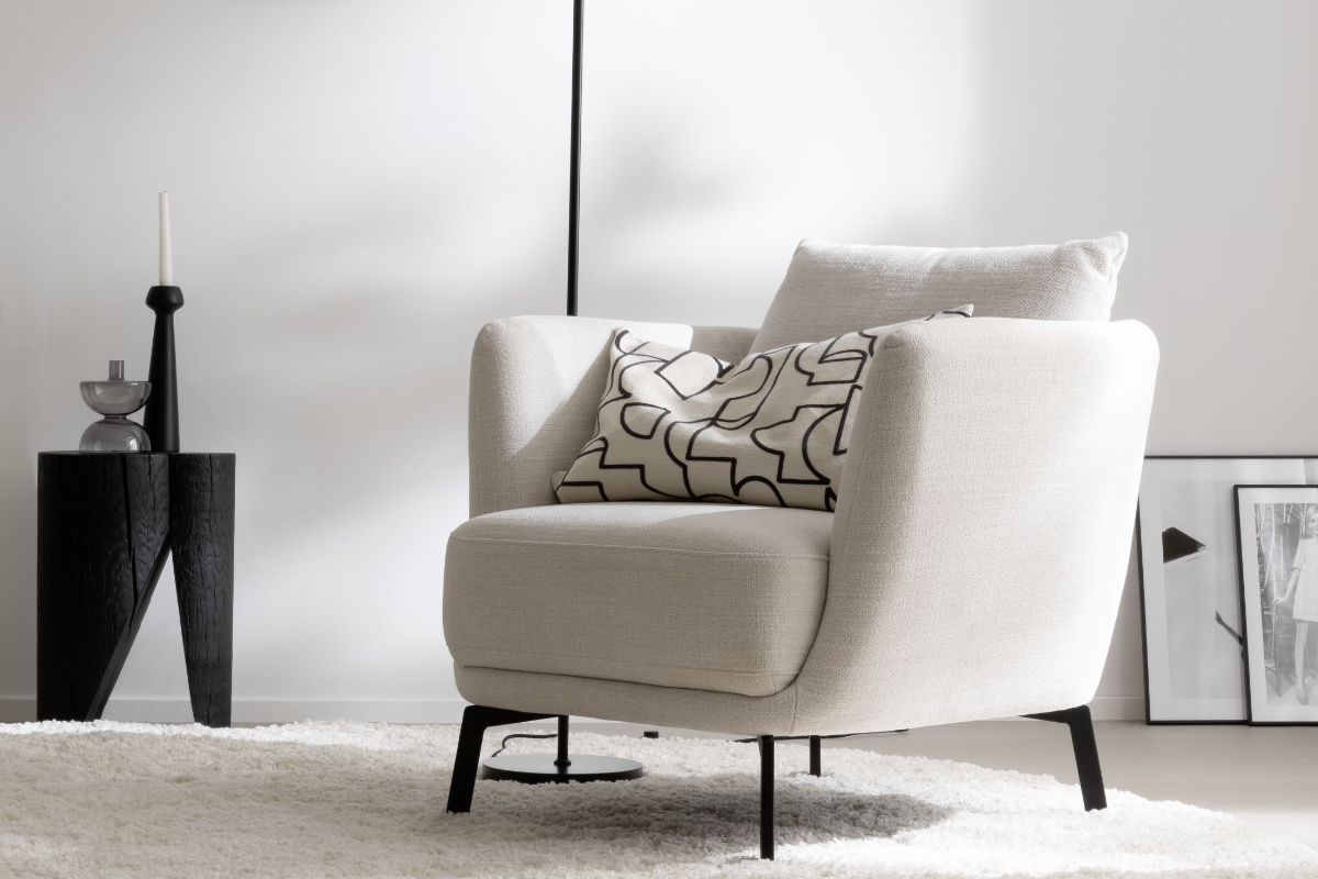 Sessel Pearl in Samt SCHÖNER WOHNEN-Sessel und Hocker