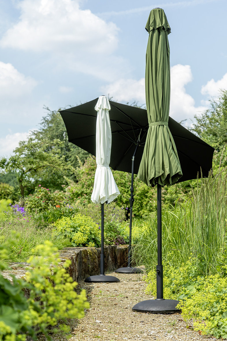 Sonnenschirm SAVANETA in grün, weiß und schwarz SCHÖNER WOHNEN-Outdoor