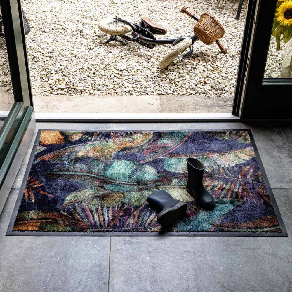 Bunte Sauberlaufmatte mit Dschungel-Motiv SCHÖNER WOHNEN-Sauberlaufmatten
