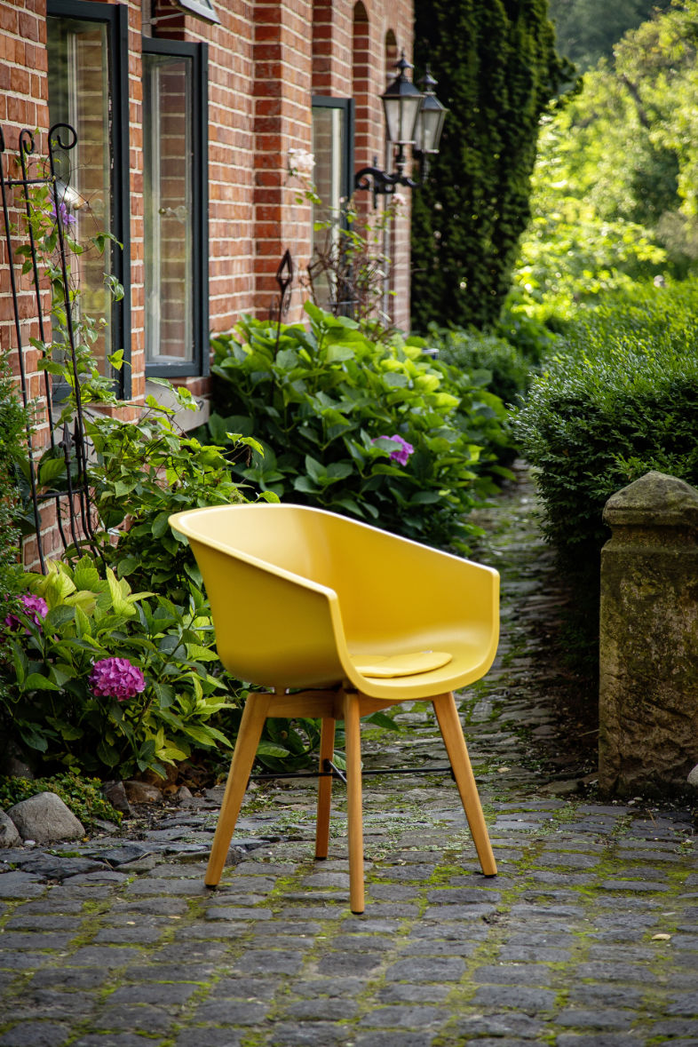 Outdoor-Stuhl TEXEL in Gelb SCHÖNER WOHNEN-Kollektion Farbe Gelb