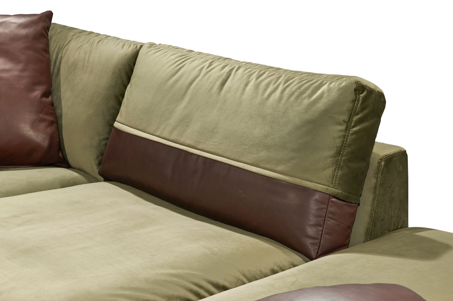 Velvet Ecksofa mit Rückenkissenvariante SCHÖNER WOHNEN-Sofas