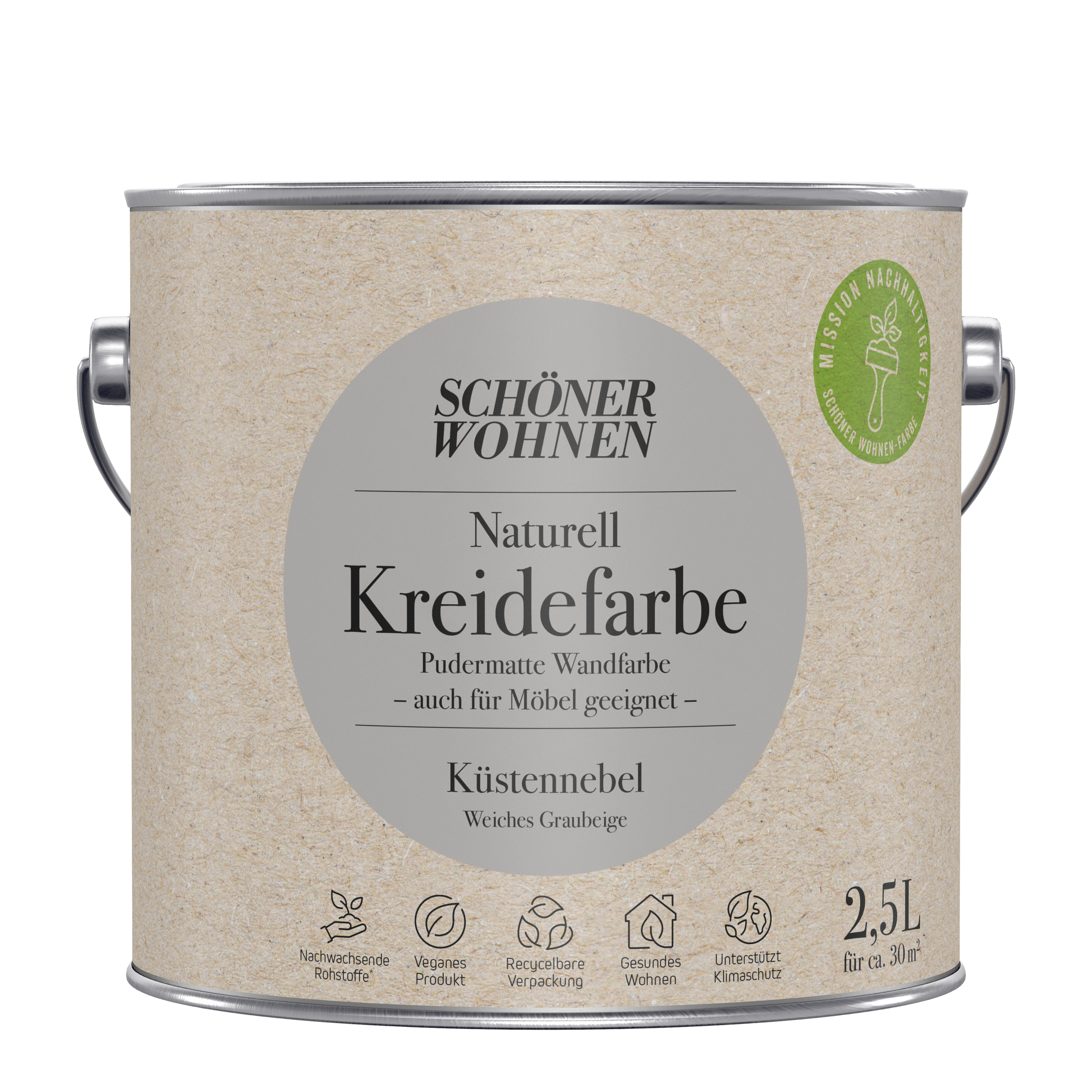 Schöner Wohnen Kollektion Naturell Kreidefarbe Küstennebel