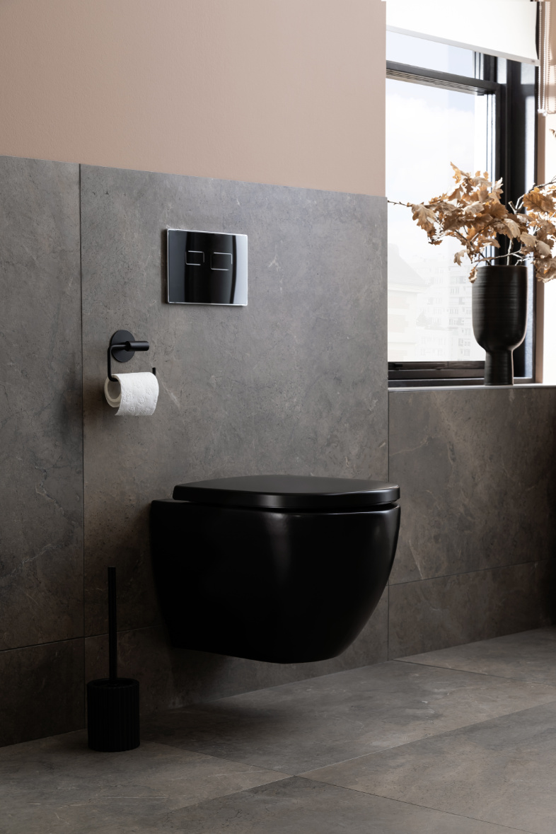 Schwarzes wand-WC SCHÖNER WOHNEN-Bad