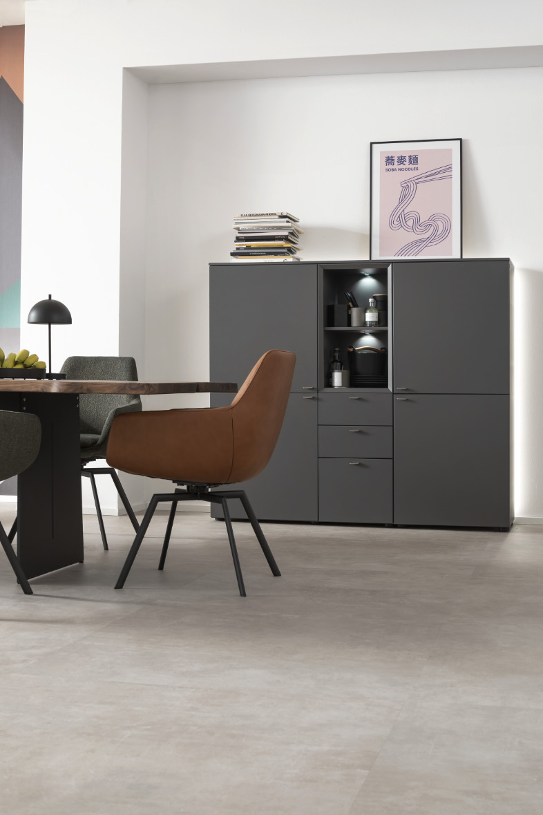 Highboard MINO in dunkelgrau SCHÖNER WOHNEN-Stauraummöbel