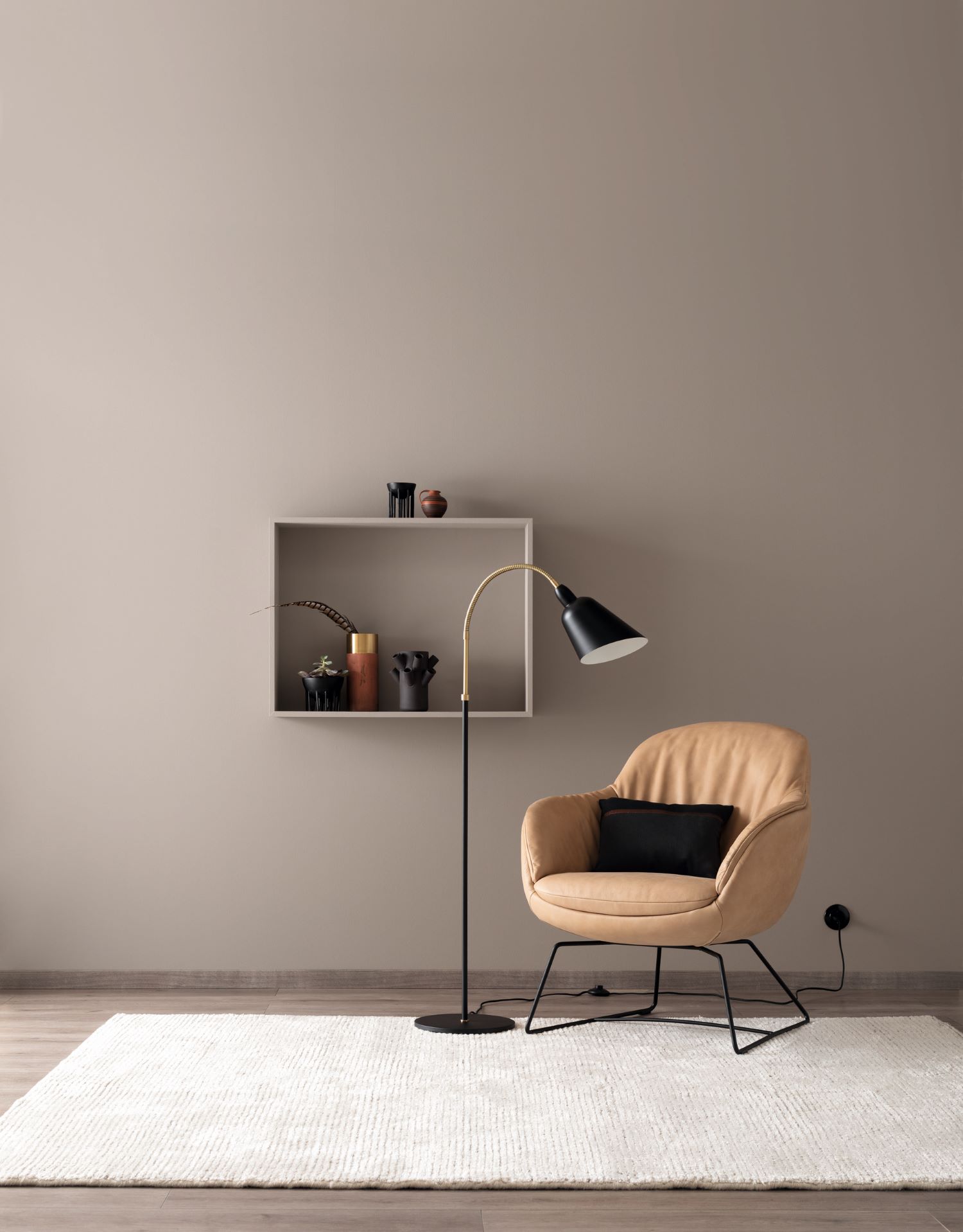 Helles Zimmer in kashmirbraun SCHÖNER WOHNEN-Designfarbe