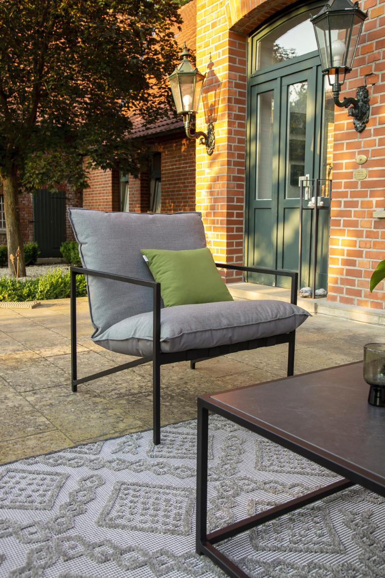 Outdoor Lounge AMELAND mit grünem Kissen SCHÖNER WOHNEN-Outdoor