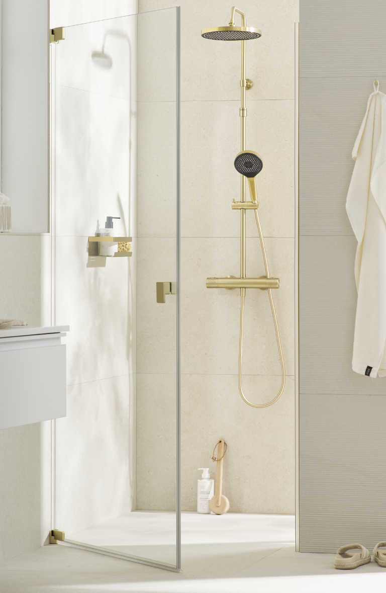 elegante Dusche SchoenerWohnen_Kollektion_3Bäder_3Stile