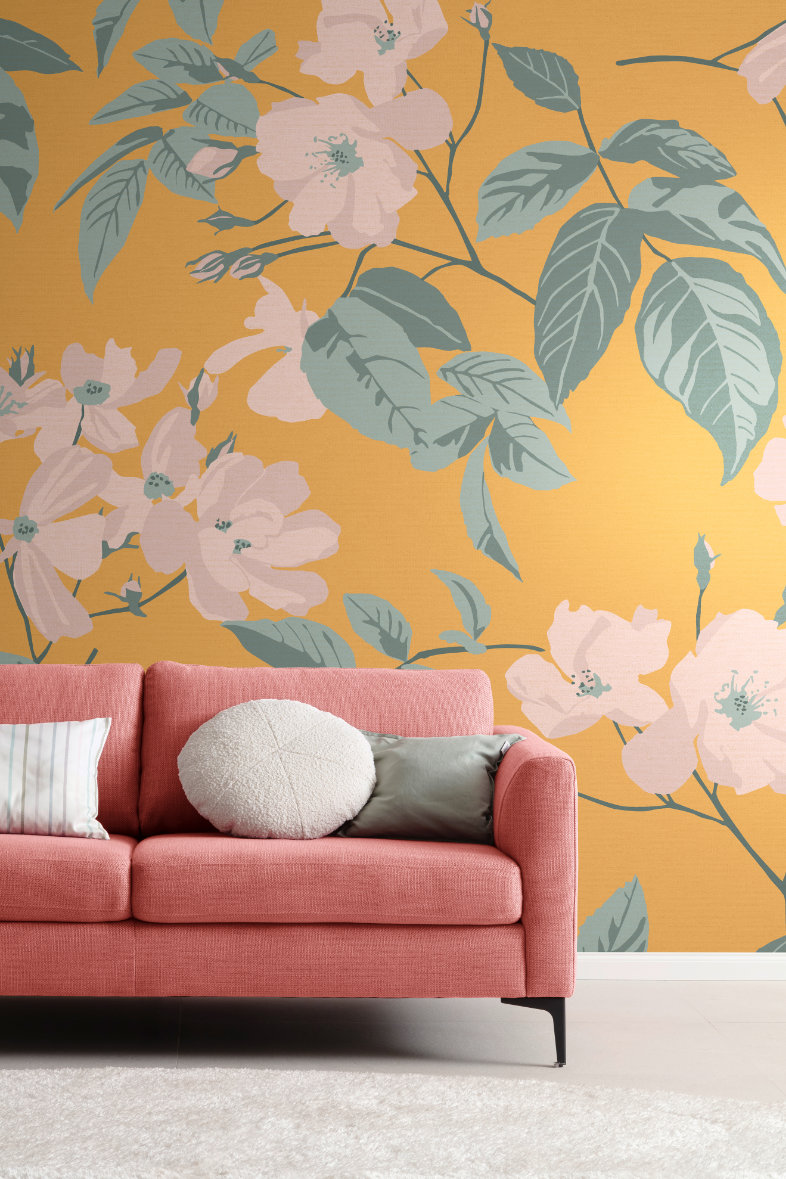 Digitaltapete Flowers gelb SCHOENER-WOHNEN-8 Ideen für den Frühling