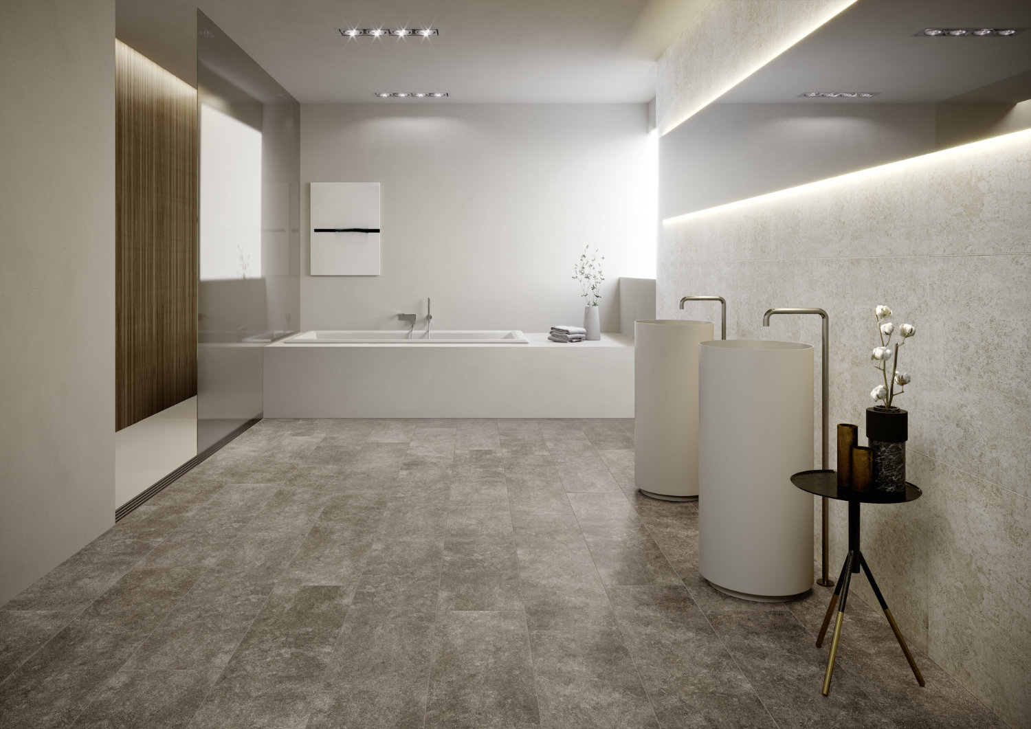 Badezimmer mit Bodenfliese SCHÖNER WOHNEN-Bodenfliese