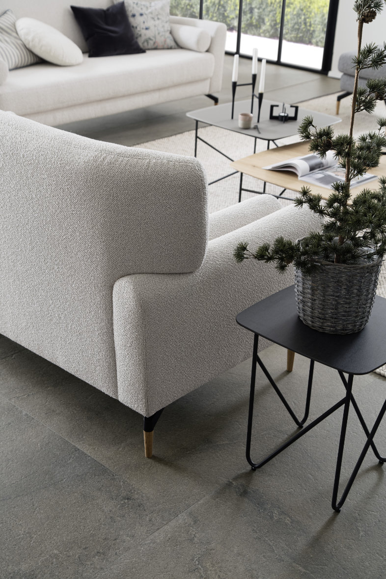Couch grau Lehne SCHÖNER-WOHNEN-Landhausstil