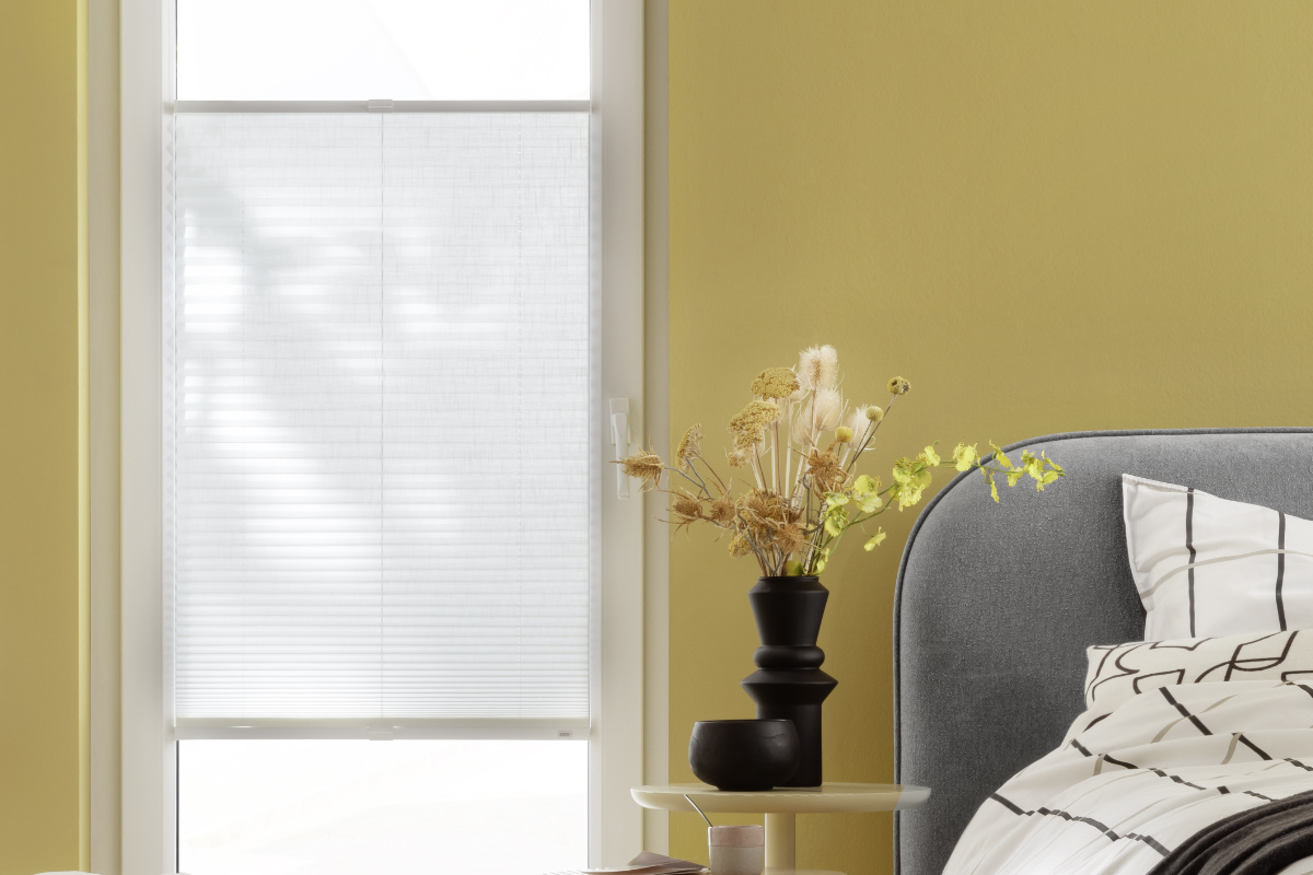 Schlafzimmer mit Plissees SCHÖNER WOHNEN Kollektion Plissees
