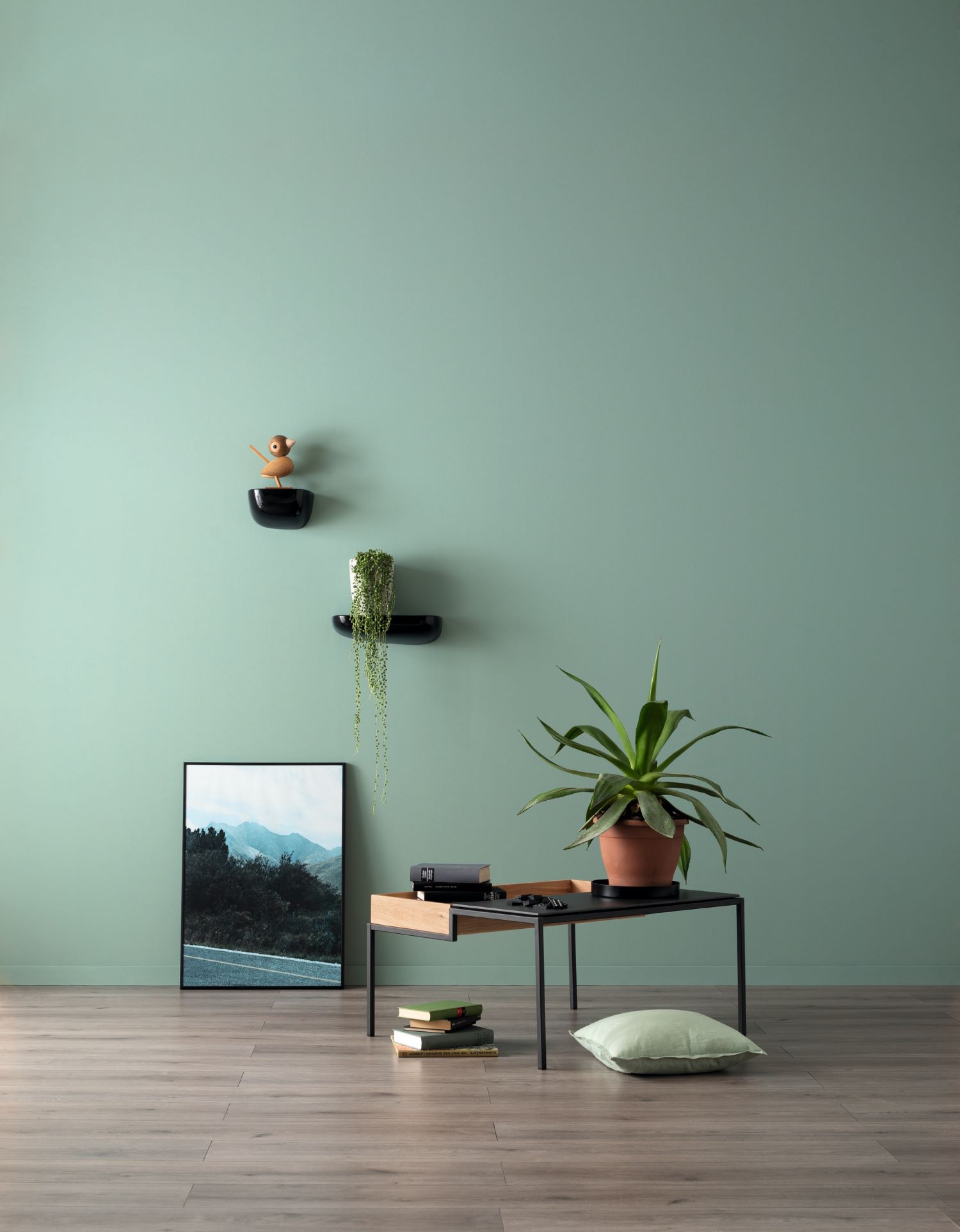 Helles Zimmer in Designfarbe SCHÖNER WOHNEN-Designfarbe