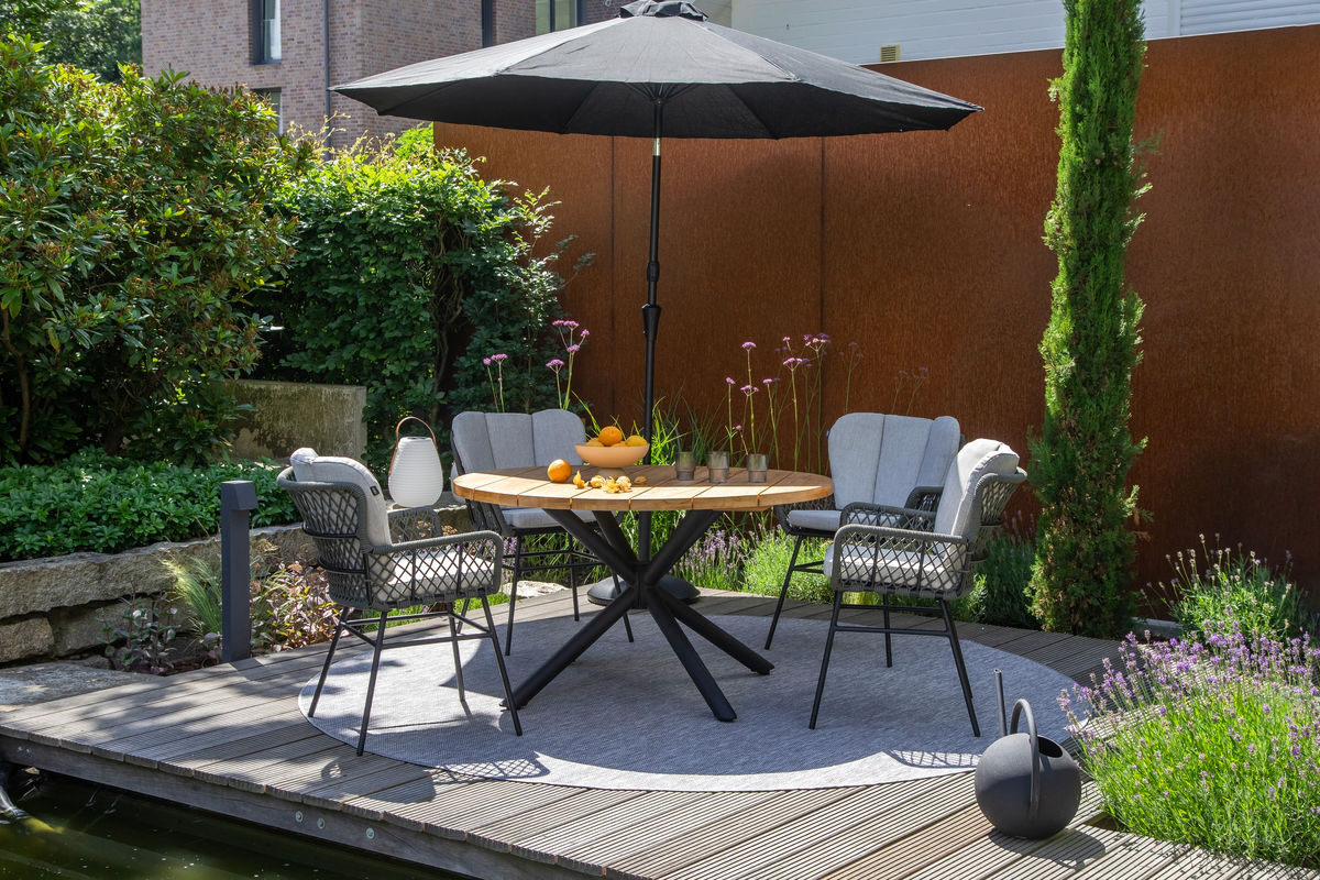 Runder Tisch SABA mit vier Stühlen BENET SCHÖNER WOHNEN-Outdoor