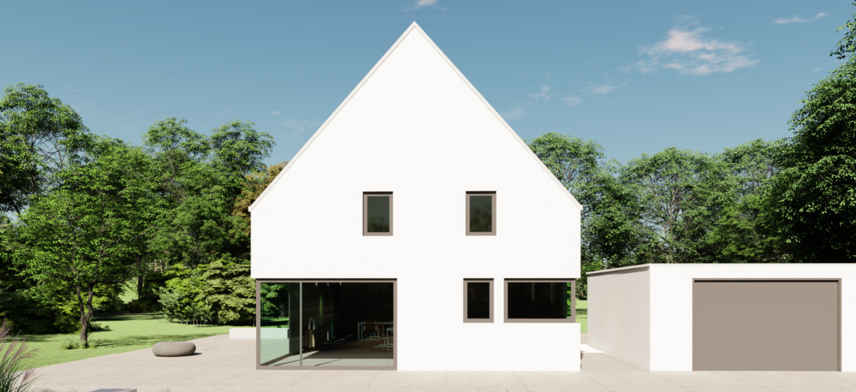 Weiße Fassade SCHÖNER WOHNEN-Farben
