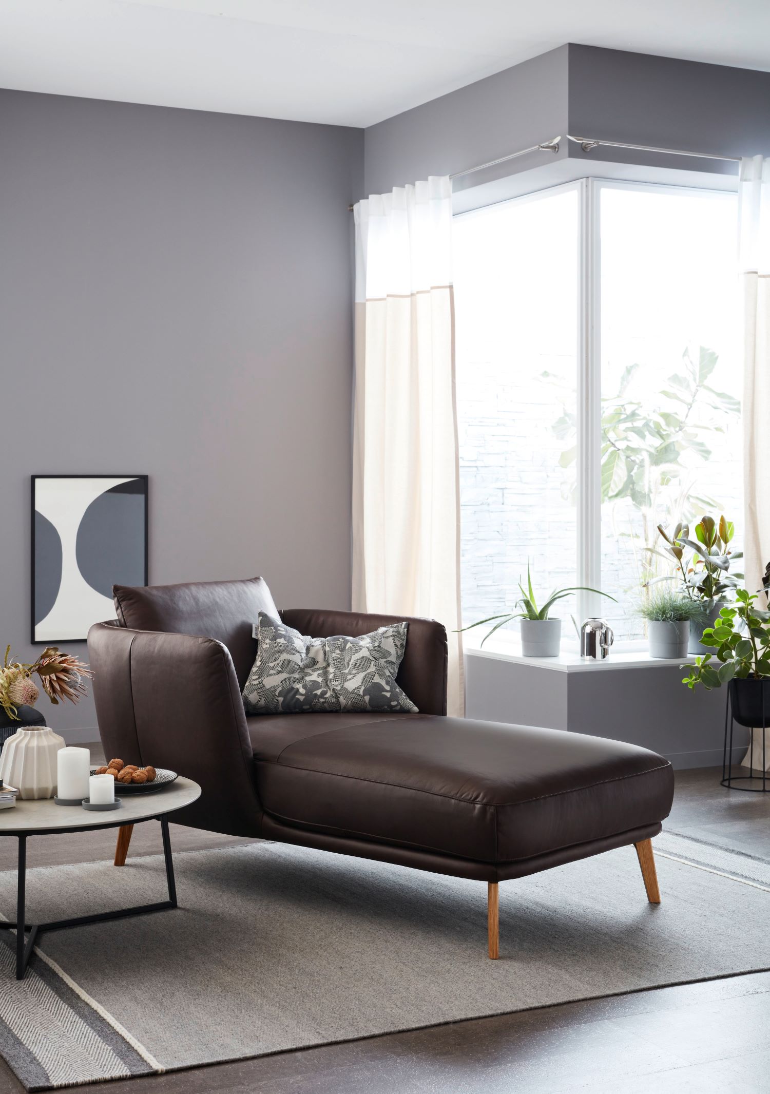 Wohnzimmer mit Teppich in grau SCHÖNER WOHNEN-Teppiche