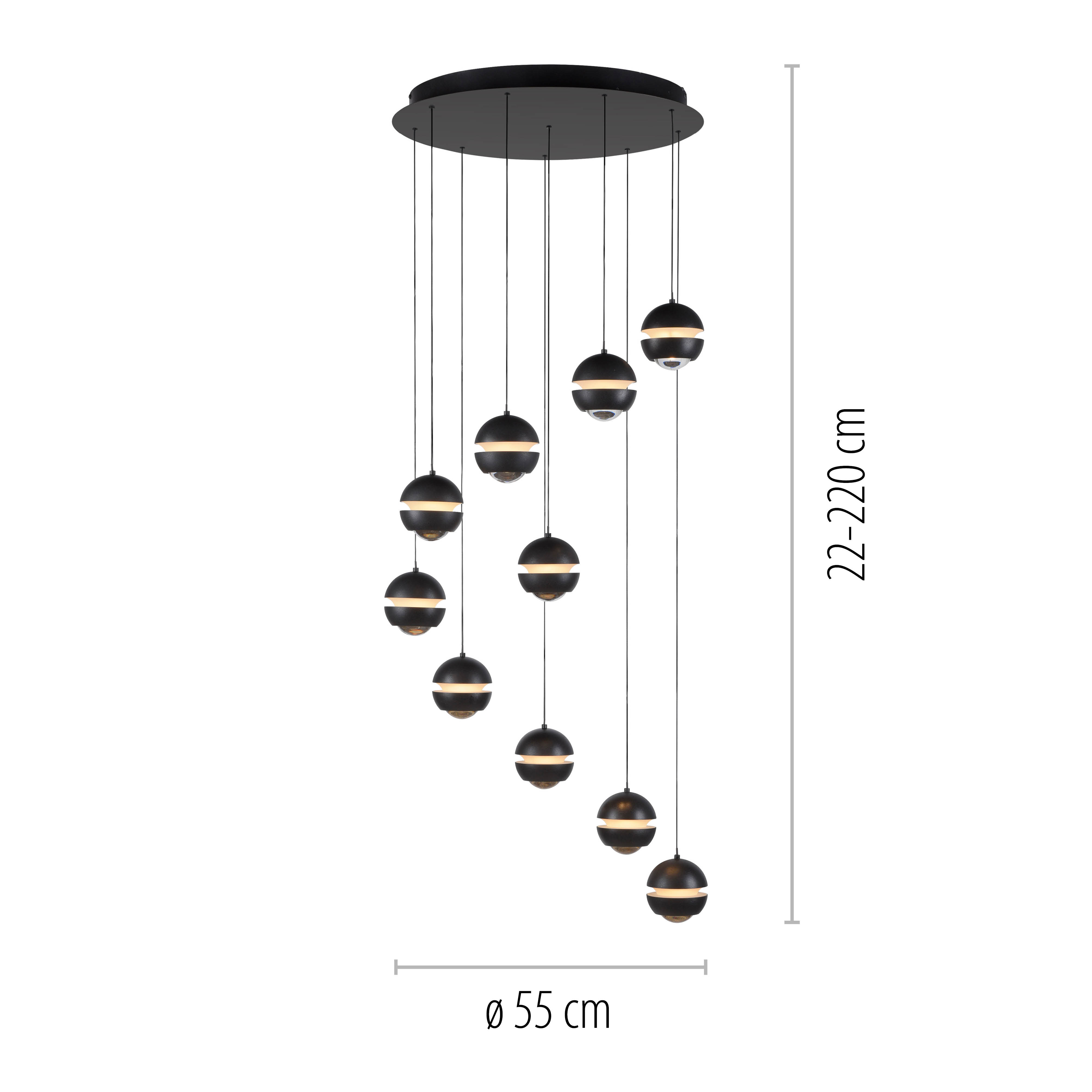 Pendelleuchte Lini rund