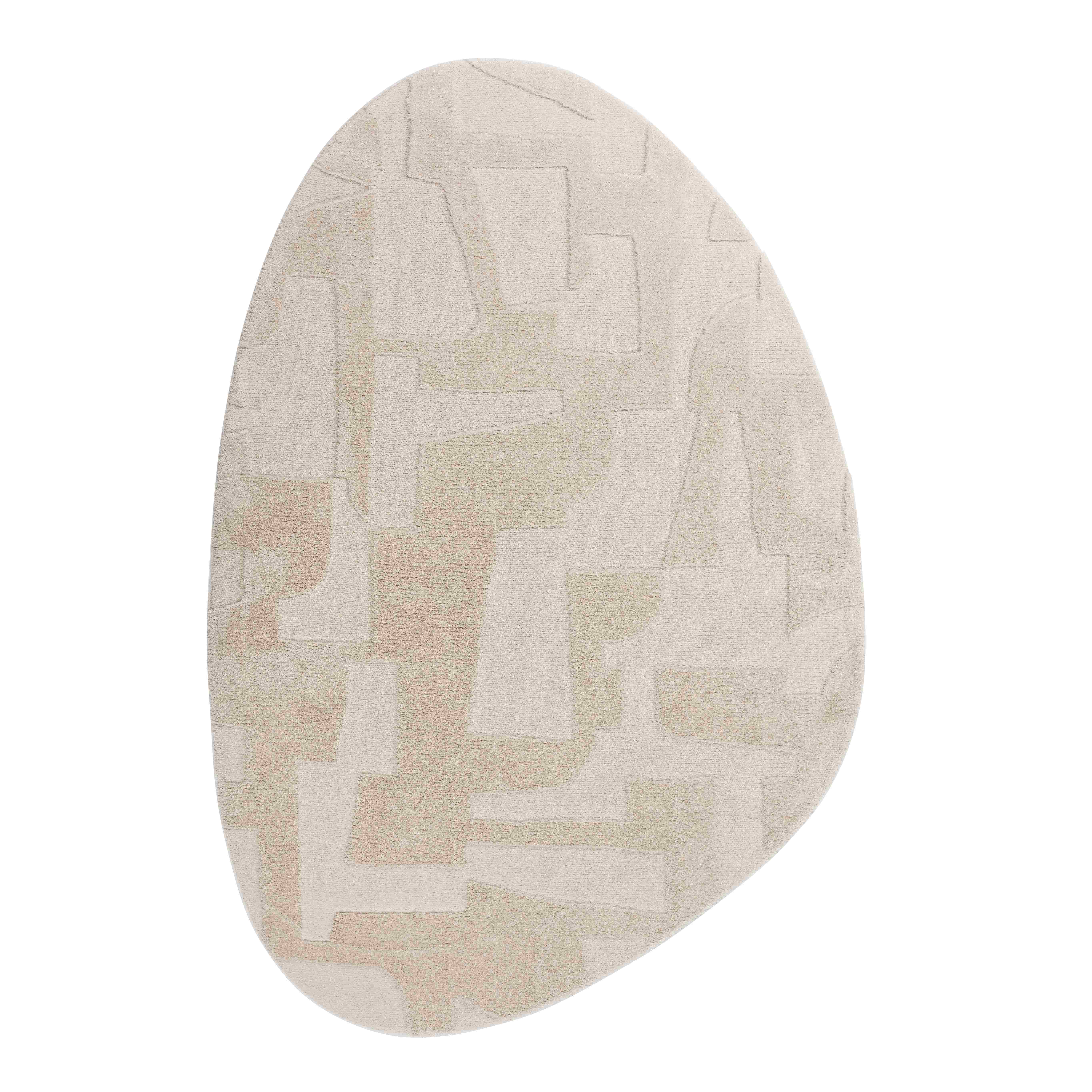 SCHOENER_WOHNEN-Teppich Blaze Kästchen-weiß