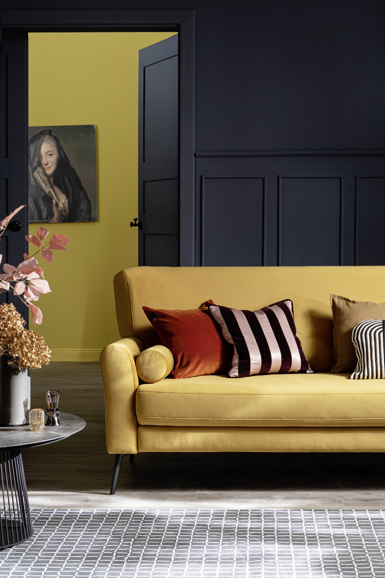 Gelbes Sofa AMANDO SCHÖNER WOHNEN-Kollektion Farbe Gelb