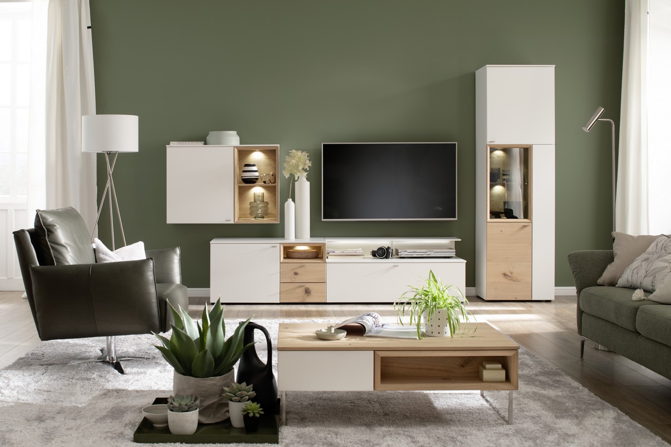 Grünes Wohnzimmer SCHÖNER WOHNEN-Farbe