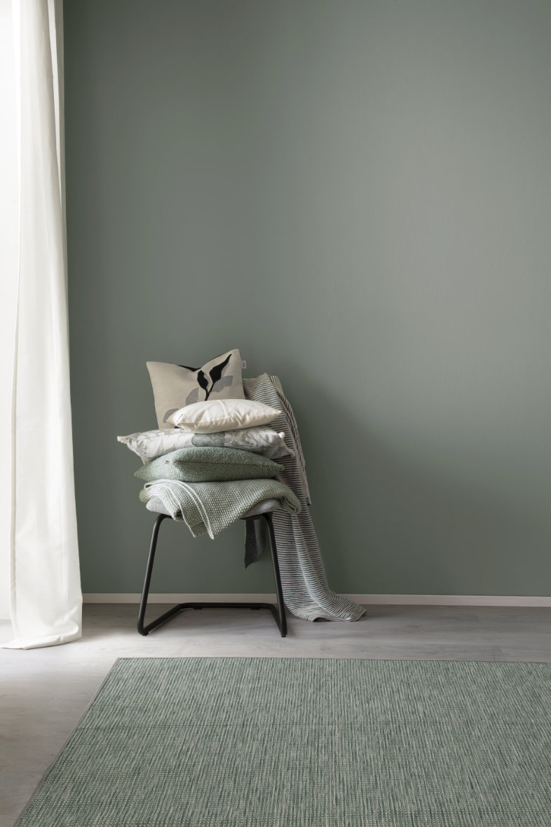Wohnzimmer in Grüntönen SCHÖNER WOHNEN-Farbe