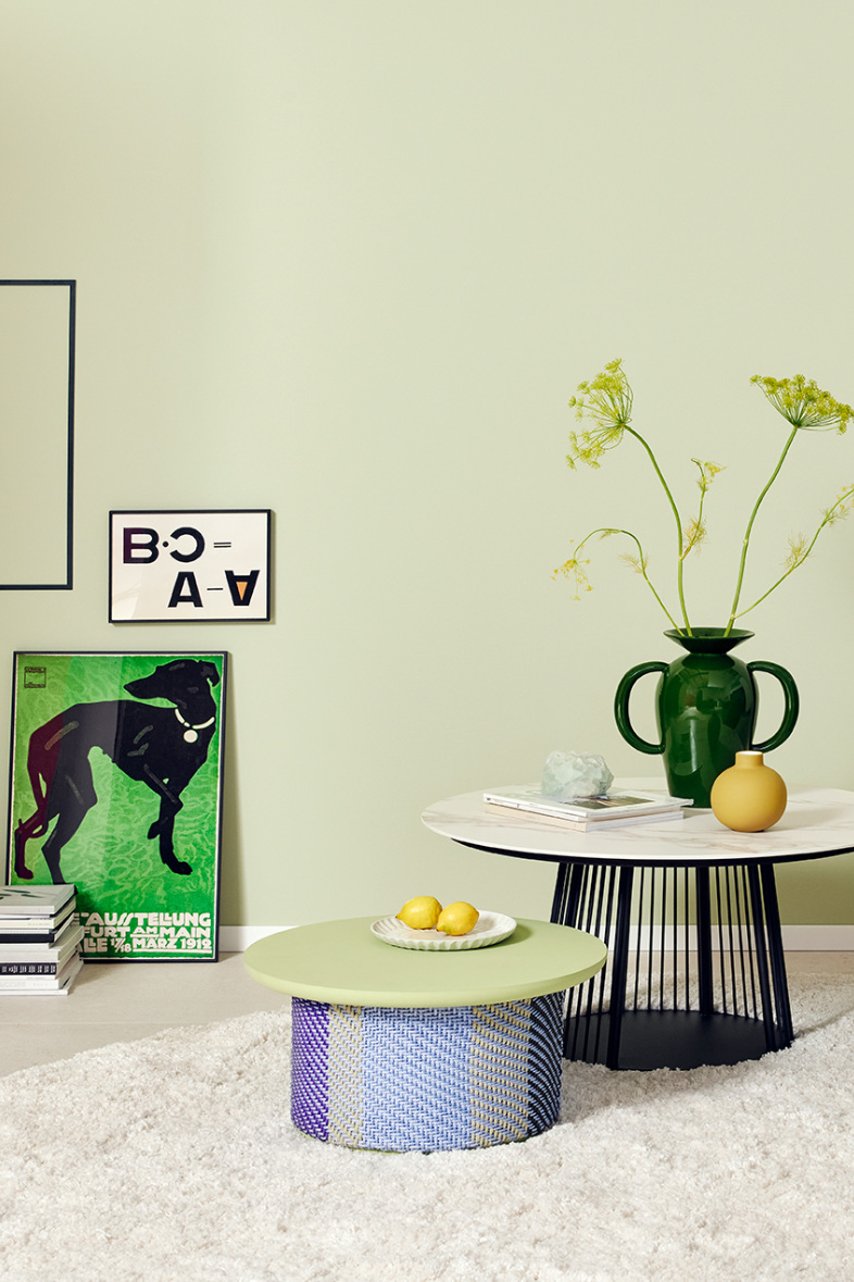 SCHÖNER WOHNEN Shop the Look Wohnzimmer Trendfarbe Pistacchio
