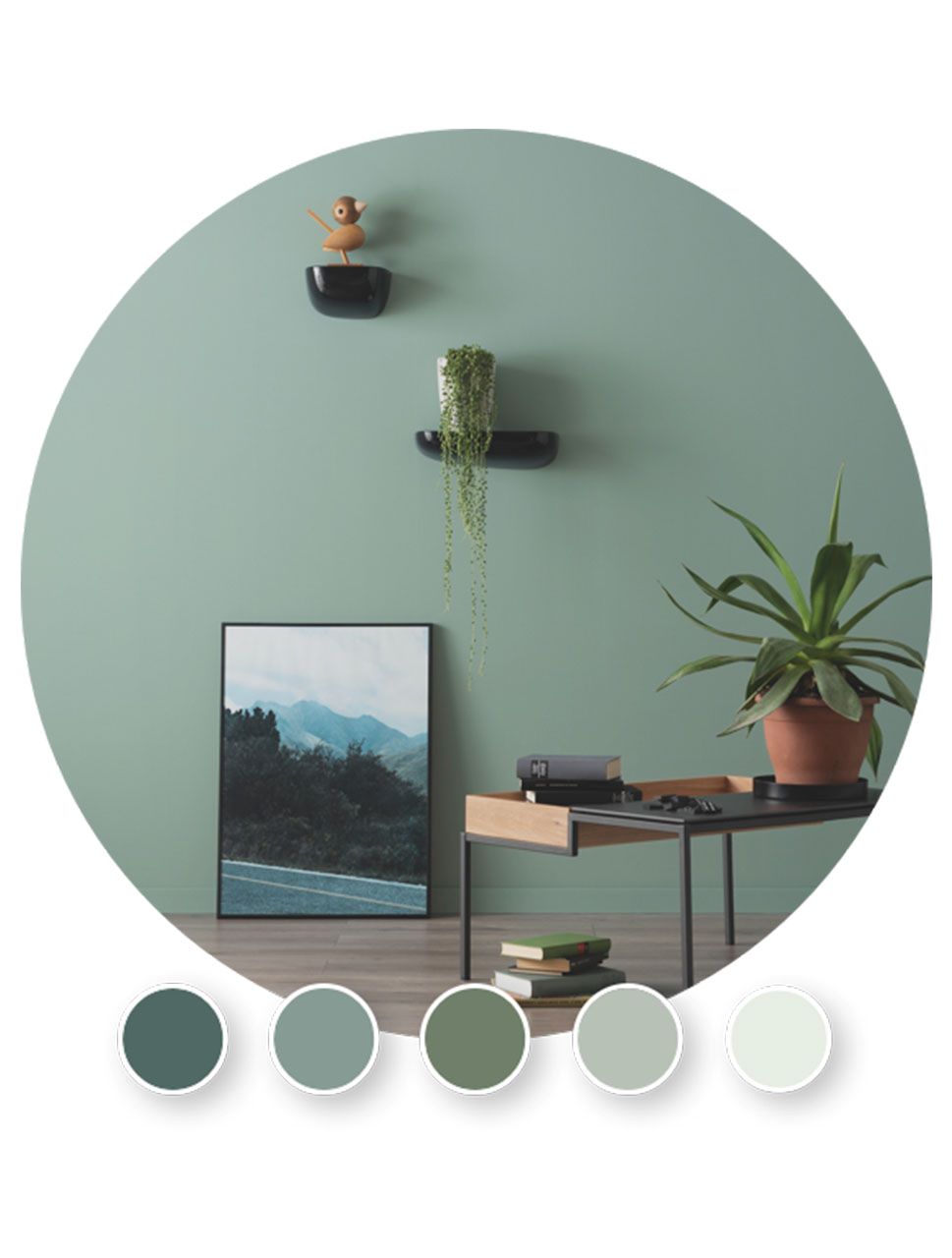 Übersicht Designfarben in grün SCHÖNER WOHNEN-Designfarben