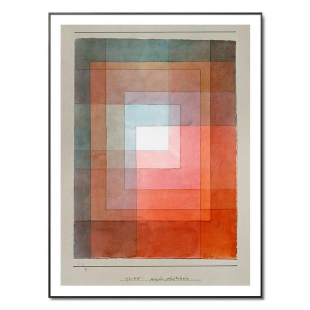 Schöner Wohnen Kollektion Gerahmter Kunstdruck 'Polyphon gefasstes Weiss' von Paul Klee