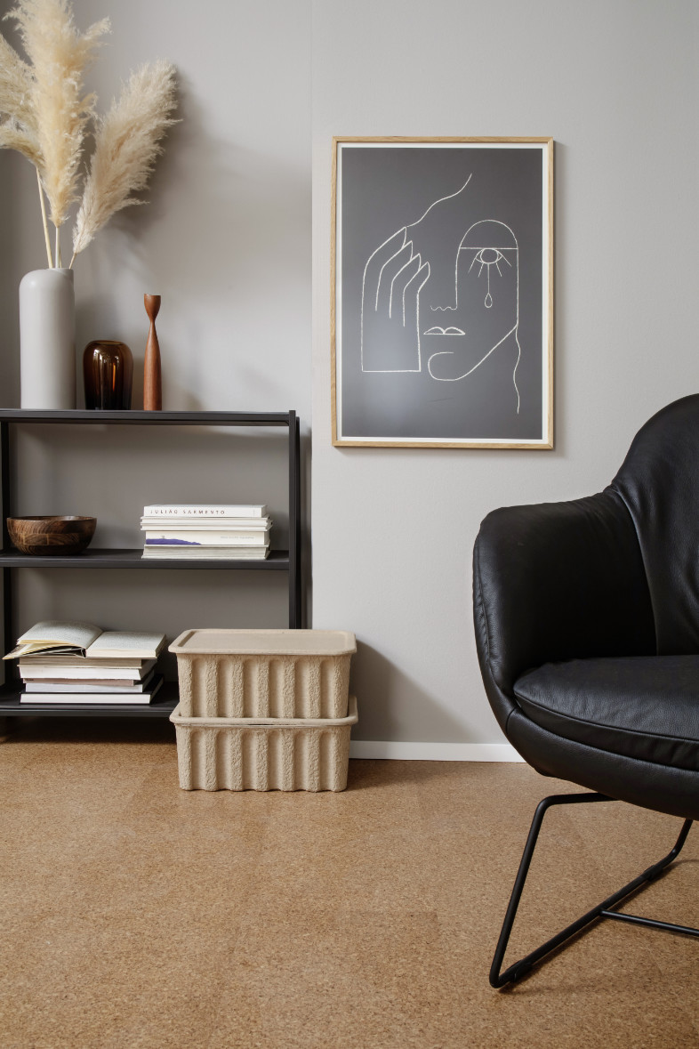 Wohnzimmer mit Korkboden SCHÖNER WOHNEN-Korkboden