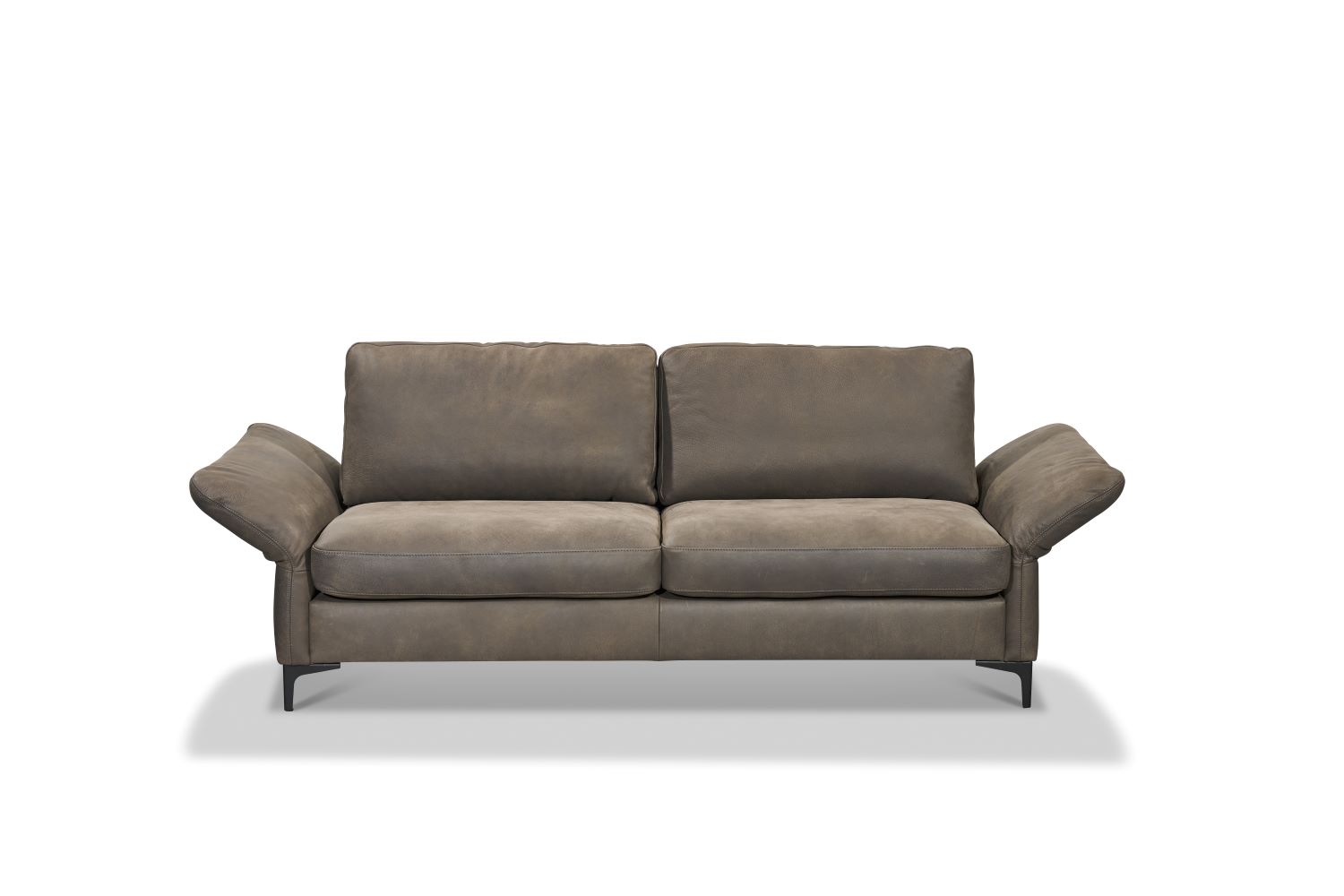 Anilinledersofa in grau-braun SCHÖNER WOHNEN-Sofas